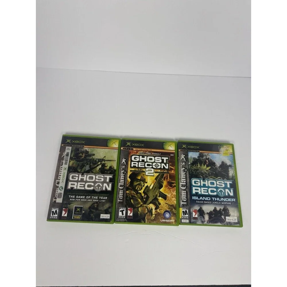 Ghost Recon Xbox Lot of 3 CIB Original, 2, Island Thunder Tom Clancy